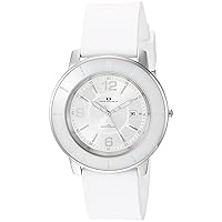 Women's OC0810 Satin Analog Display Quartz White Watch