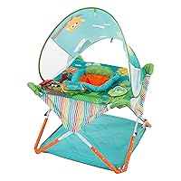 Summer Infant Pop 'N Jump Portable Baby Activity Center, Indoor Outdoor Use, Lightweight, Carrying Bag, Canopy, 6-12 months (Animals)