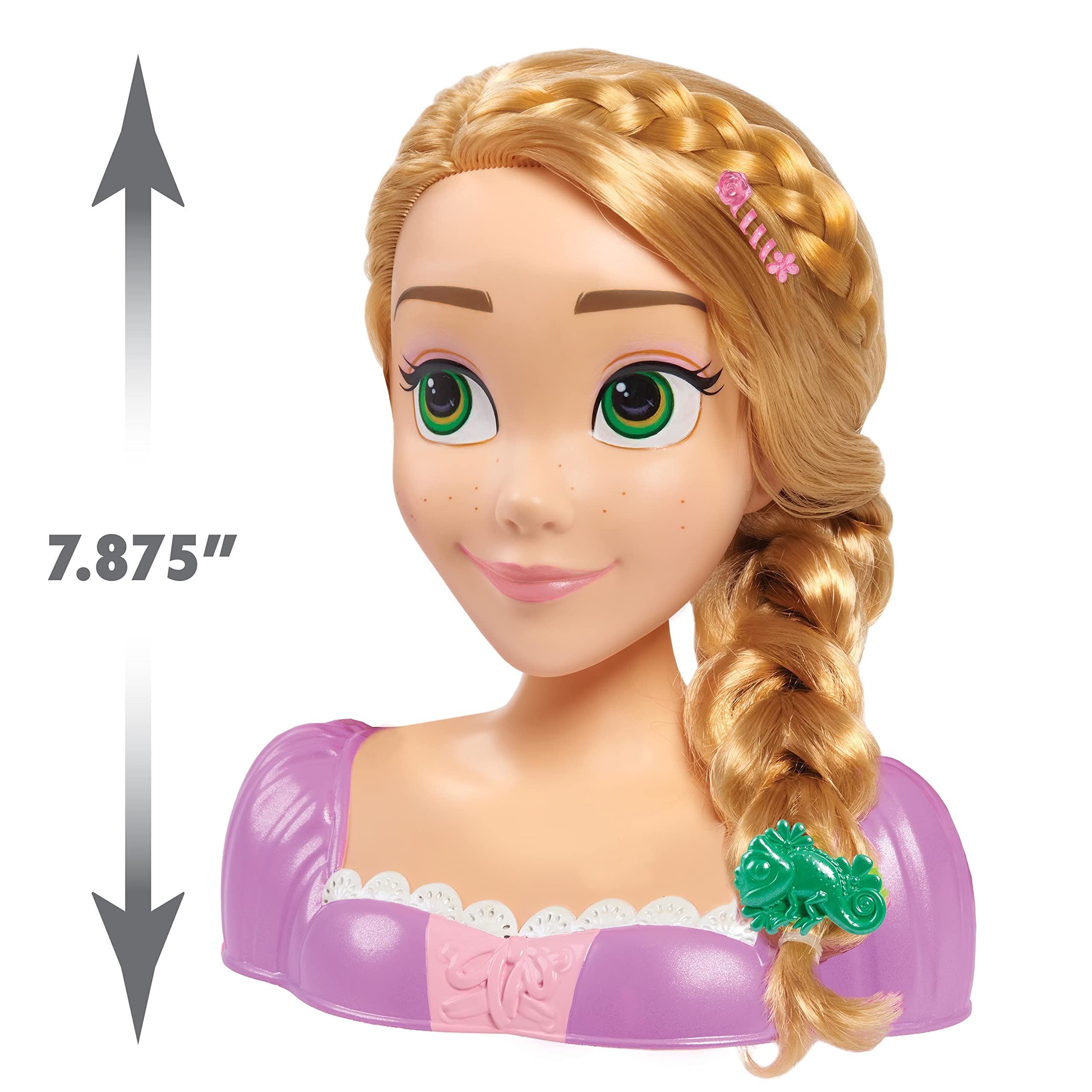 Disney Princess Rapunzel Styling Head, 18-pieces, Pretend Play, Officially Licensed Kids Toys for Ages 3 Up, Gifts and Presents by Just Play