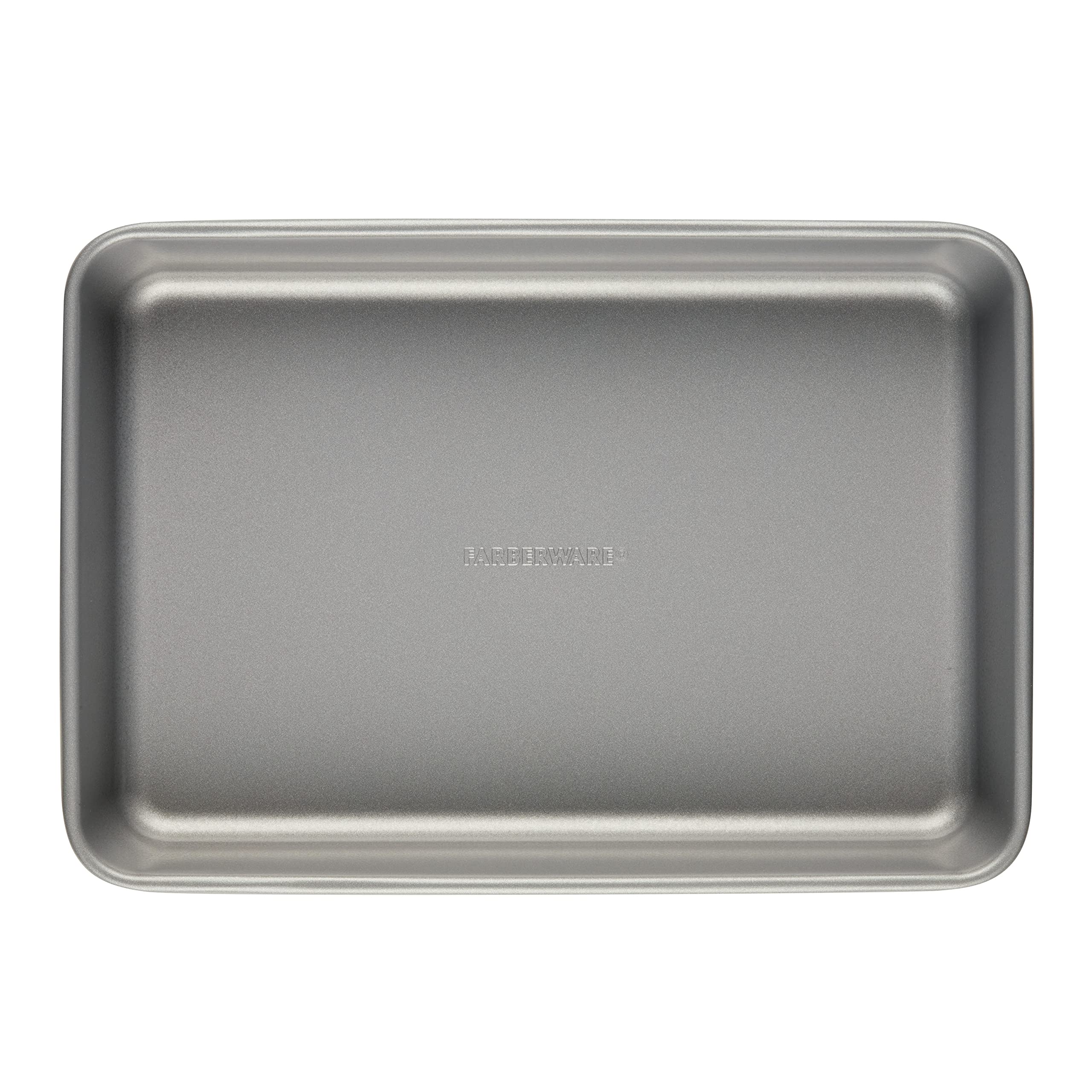 Farberware Bakeware Steel Nonstick Toaster Oven Pan Set, 4-Piece Baking Set, Gray