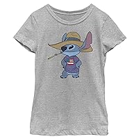Disney Lilo Big Stitch Girls Short Sleeve Tee Shirt