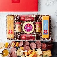 Hickory Farms Beef Summer Sausage & Cheese Medium Gift Box | Gourmet Food Gift, Great For Birthday, Congratulations, Sympathy, Food Care Packages, Retirement, Thinking of You, Corporate Gifts