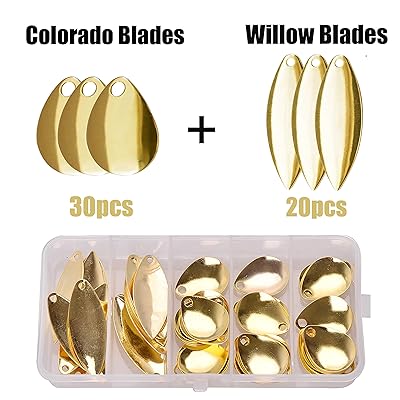 Mua Spinner Blades for Lure Making, 50pcs Easy Spin Colorado