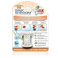 SinkShroom The Revolutionary Sink Drain Protector Hair Catcher/Strainer/Snare, White