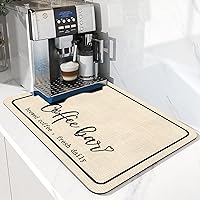 Coffee Bar Mat Rubber Dish Drying Mat For Kitchen Counter Coffee Mat for Home Bar Gift Kitchen Mat Coffee Bar Accessories Decorative Coffee Shop Chocolate Dish Drying Pad 18