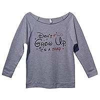 Trendy Womens Vacation Light Weight Tops Dont Grow Up Its a Trap Movie Themed Shirts