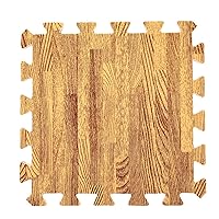 30Pcs EVA Foam Wood Grain Floor Mats Wood Puzzle Mats,30x30x1cm, Light-30pcs
