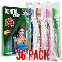 Mintburst Prepasted Individually Wrapped Toothbrushes (36 Pack) and Quist® Vital Volumes Dental Tips Card