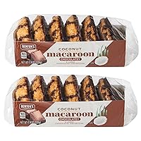 Benton's Belgian Chocolate Coconut Macaroons Jumbo 7.8 oz (2 Pack Simplycomplete Bundle) Real Cocoa - Chocolatey & Soft Chewy Drizzling - Kosher - Gluten Free