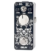 Digital Delay Pedal with 3 Effects - Echo Modulation and Normal, Mini Effect Pedal for Electric Guitars True Bypass, Art Design Series
