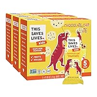 This Saves Lives Kids' Nut-Free Snack Bars, Helping to End Child Hunger, Individually Wrapped Kids Healthy Snack Bars - Gluten-Free, Non-GMO - Chocolate Chip 