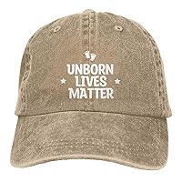 Cool Hat Unborn Lives Matter Pro Life Anti Abortion Adjustable Vintage Cowboy Baseball Caps Women Men Gift Dad Hats