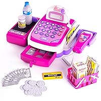CifToys Cashier Toy Cash Register Playset | Pretend Play Set for Kids | Colorful Children’s Supermarket Checkout Toy with Microphone & Sounds | Ideal Gift for Toddlers & Pre-Schoolers