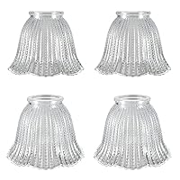 Aspen Creative 23164-4 Transitional Clear Beaded Ceiling Fan Replacement Glass Shade, 2-1/4
