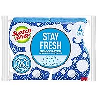 Scotch-Brite Scrub Dots Non-Scratch Scrub Sponge, Rinses Clean, For Washing Dishes and Cleaning Kitchen, 9 Packs of 4 Sponges (36 Total)