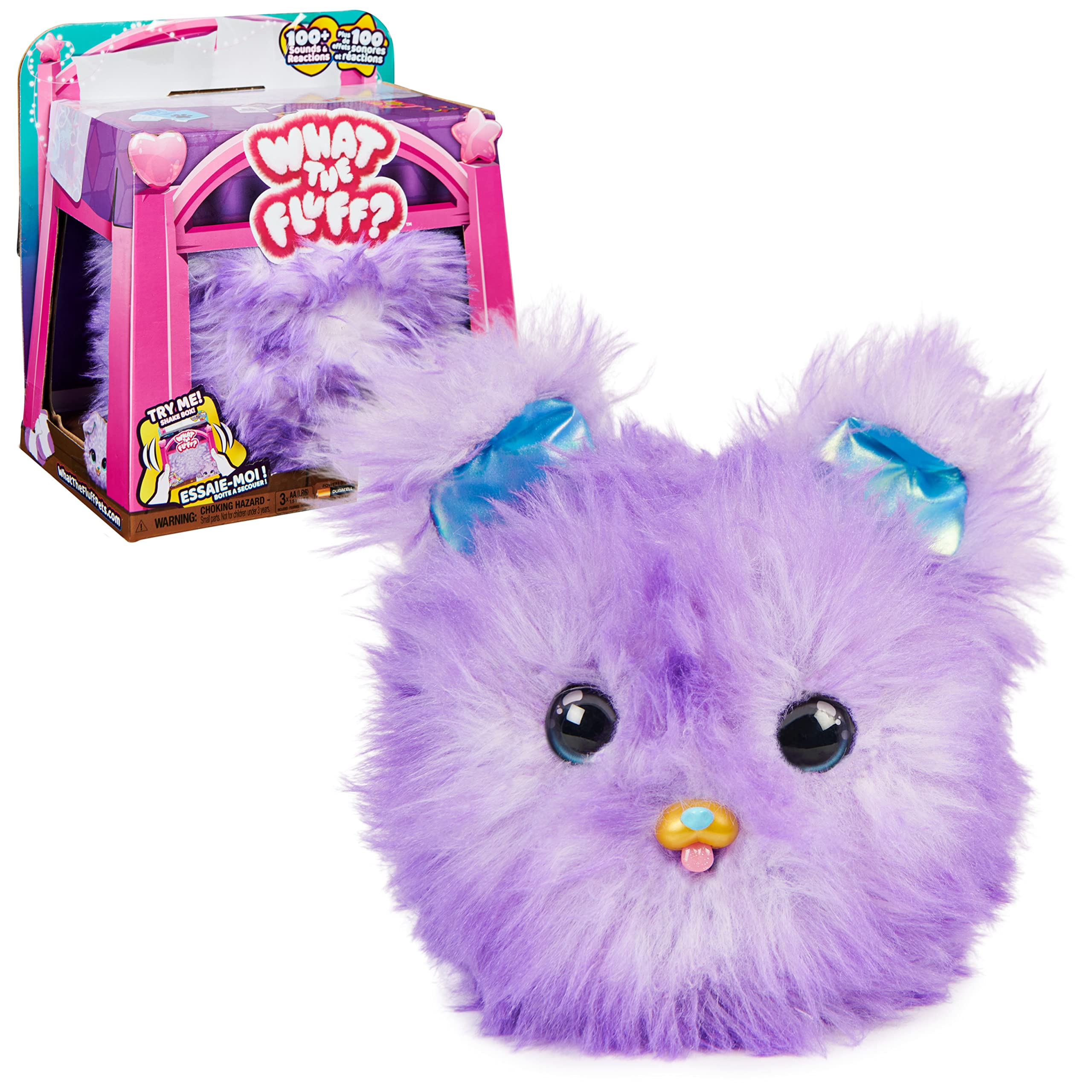 What the Fluff, Pupper-Fluff, Surprise Reveal Interactive Toy Pet With Over 100 Sounds And Reactions, Kids Toys For Girls Ages 5 And up