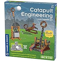 Thames & Kosmos Catapult Engineering STEM Maker Kit, Build 6 Models of Unique Medieval Machines, Explore Mechanical Physics, Includes Safe Foam Balls & Soft-Tipped Projectiles, Suitable for Ages 8+