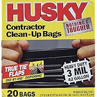 Wetsel Husky 42 Gal Contractor Clean-Up Bags 20 Count