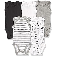 HonestBaby Multipack Sleeveless and Cami Bodysuits One-Piece 100% Organic Cotton for Infant Baby Boys, Girls & Unisex(LEGACY)