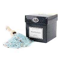 Mystix London | Meditation - 100% Natural Bath Salts | A Medley of Epsom, Dead Sea Mineral and Himalayan Pink Salts | Perfect as a Gift | Handmade in UK