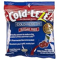 Cold-EEZE Zinc Gluconate Lozenges-Sugar Free Wild Cherry-3.5oz-18 ct