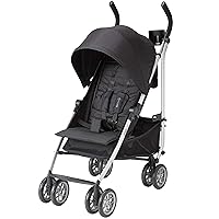 Step Lite Compact Stroller, Lightweight aluminum frame and a breeze to carry, at only 15 lbs, Back to Black
