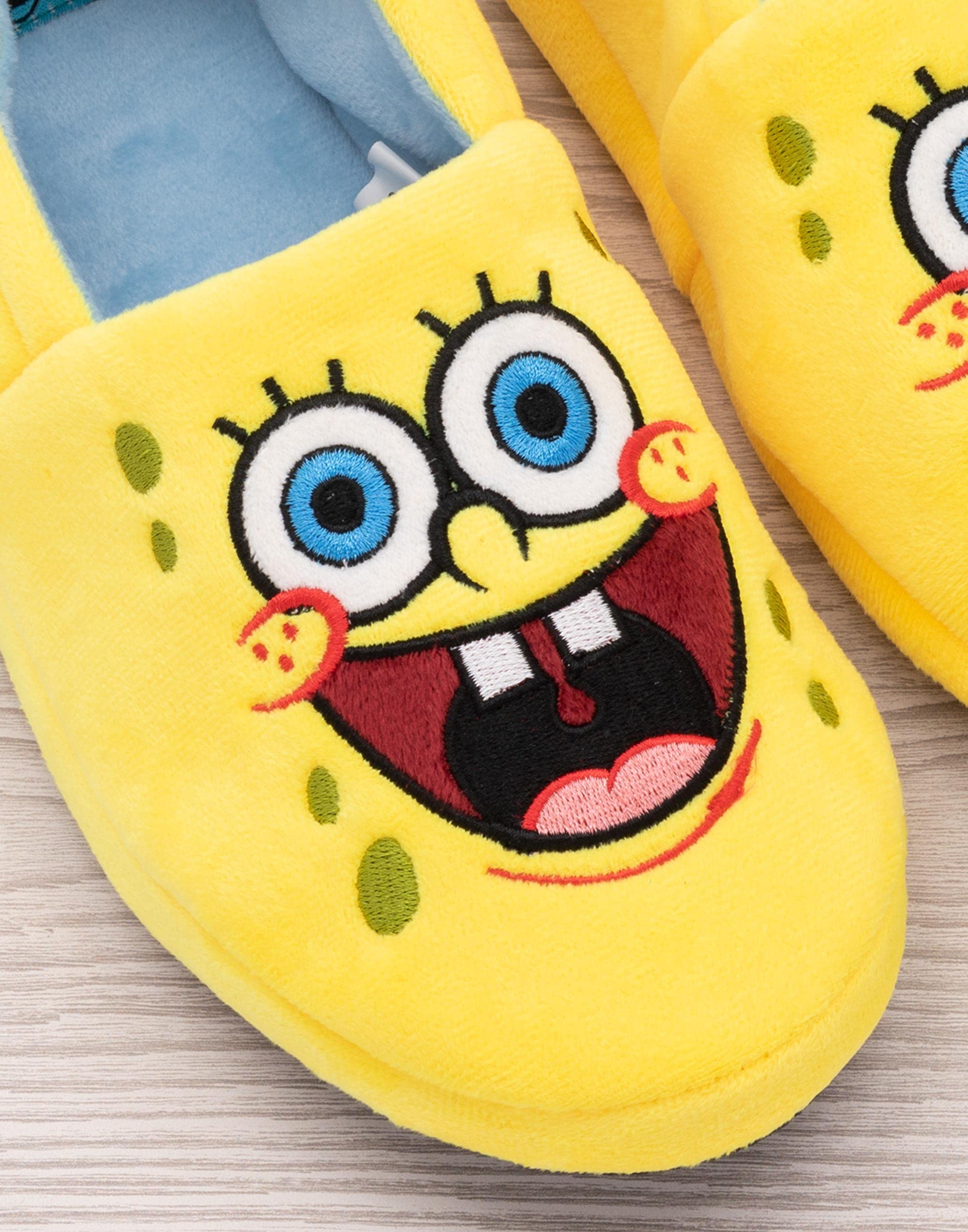 SpongeBob SquarePants Kids Slippers Character Yellow House Sliders