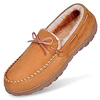 MIXIN Mens Slippers Indoor Outdoor Memory Foam House Shoes Anti-Slip Moccasins Slippers for Men