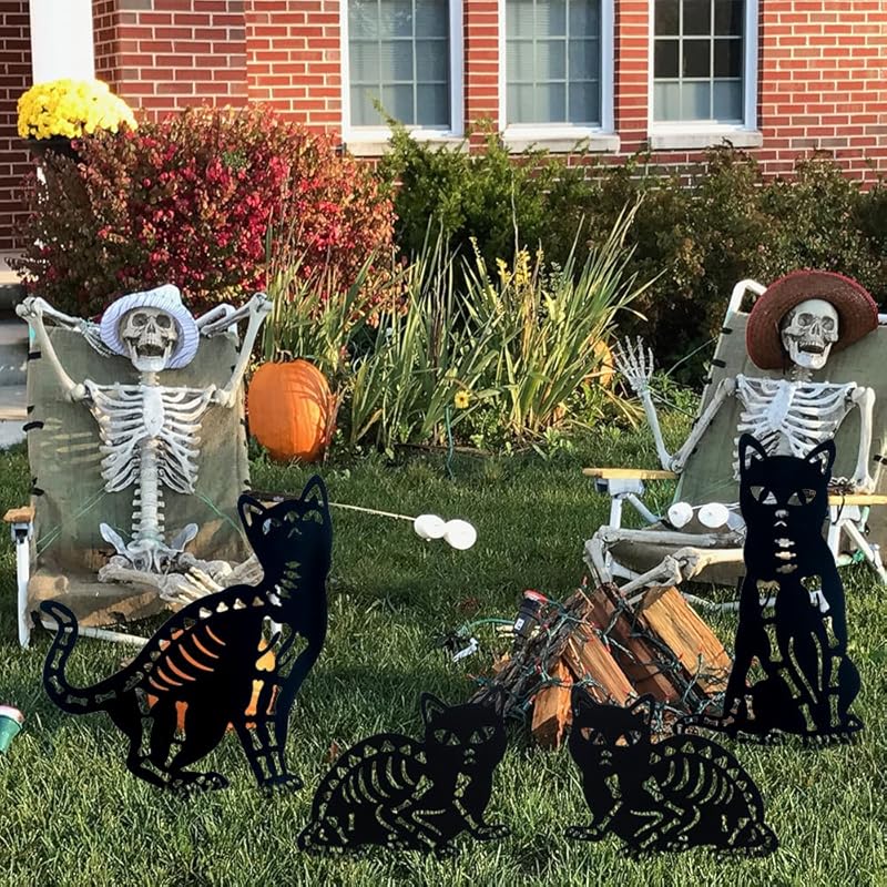 Mua hogardeck Halloween Decorations Outdoor, Set of 4 Metal Cat ...