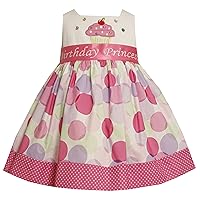 Bonnie Jean Girls Cupcake Applique Birthday Dress, Multi, 2T - 4T