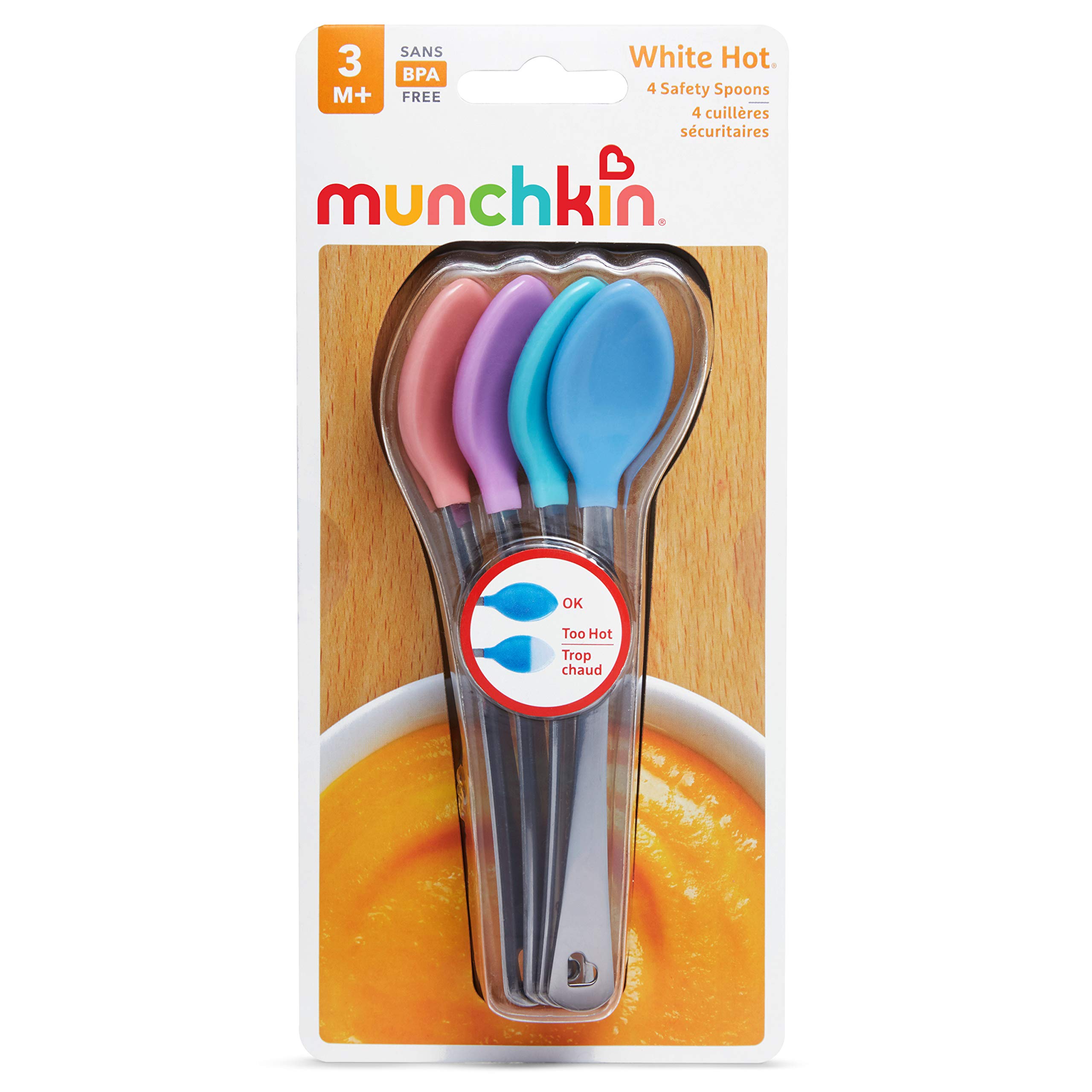 Munchkin® White Hot® Safety Baby Spoons, 4 Pack
