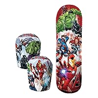 Hedstrom Avengers Bop Combo Inflatable Punching Bags and Gloves, 36 Inch