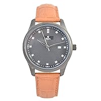 SL10376BBBr Quartz Analog Waterproof Womens Wrist Watch Leather Band