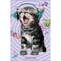 Trends International Keith Kimberlin - Kitten - Singing Wall Poster, 22.375