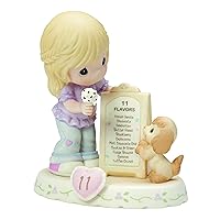 Precious Moments Growing in Grace Age 11 | Blonde Girl Bisque Porcelain Figurine | Birthday Gift | Birthday Collection | Room Decor & Gifts | Hand-Painted
