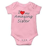 I Love My Amazing Sister Cute Newborn Baby Shower Onesie Gift Infant Bodysuit