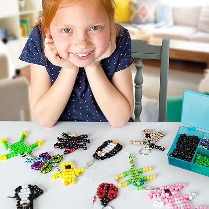 Made By Me Create Your Own Bead Pets by Horizon Group Usa, Includes Over 600 Pony Beads, 6 Key Rings, Storage Box & Much More