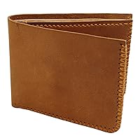 Men's Handmade Natural Genuine Pull-up Leather Wallet