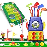 Toddler Golf Set, Indoor Outdoor Kids Golf Clubs for 3 4 5 Year Old,Colorful and Vibrant Babay Golf Clubs Toys for Ages 3 4 5