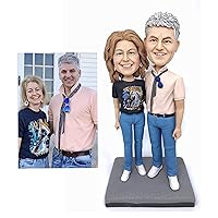 Funny, Custom Bobbleheads for Couple with Photos (B— 2 Person)