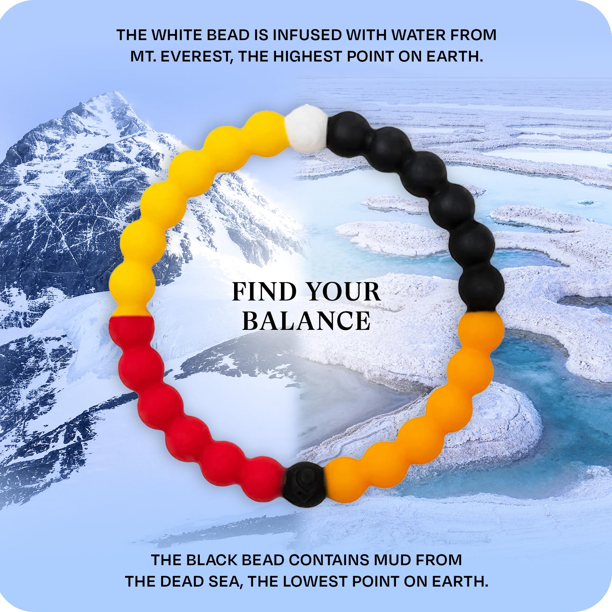 Lokai Silicone Beaded Bracelet for Stand Up to Cancer - Silicone Jewelry Fashion Bracelet Slides-On for Comfortable Fit for Men, Women & Kids