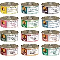 Weruva Grain Free Canned Dog Food Variety Pack, 5.5 oz Each, 12 Flavor