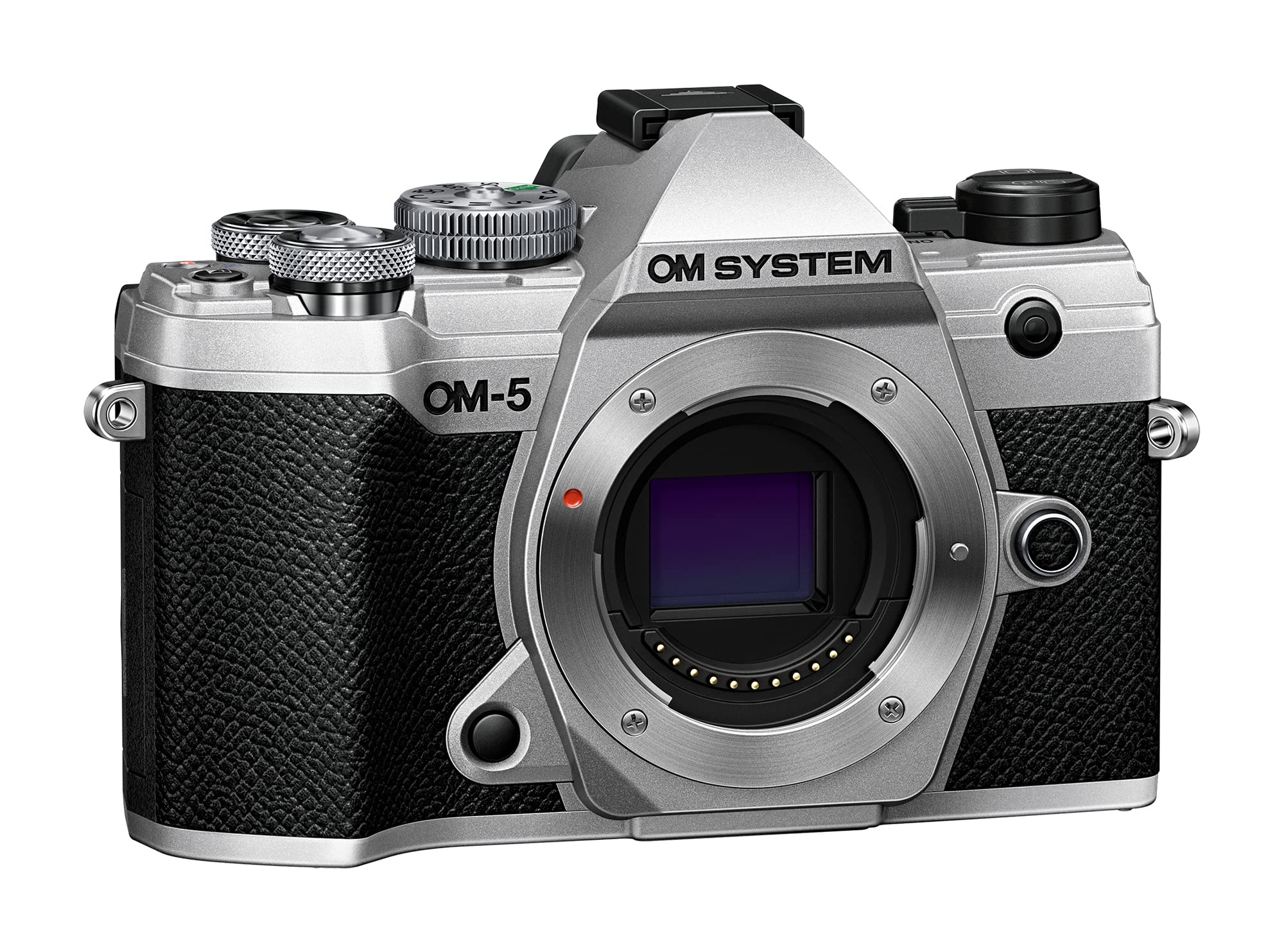 Olympus OM System OM-5 Silver Micro Four Thirds System Camera Outdoor Camera Weather Sealed Design 5-Axis Image Stabilization 50MP Handheld High Res Shot