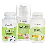 NaturalSlim Women's Wellness Bundle – Femme Balance, Kadsorb & Magicmag C - Progesterone Cream for Women Supporting Hormonal Balance with Potassium and Magnesium Citrate | Formulated by Frank Suarez