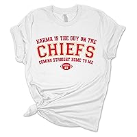 Womens Funny Swift Tshirt Karma is The Guy On The Chiefs Football Short Sleeve Tshirt Graphic Tee