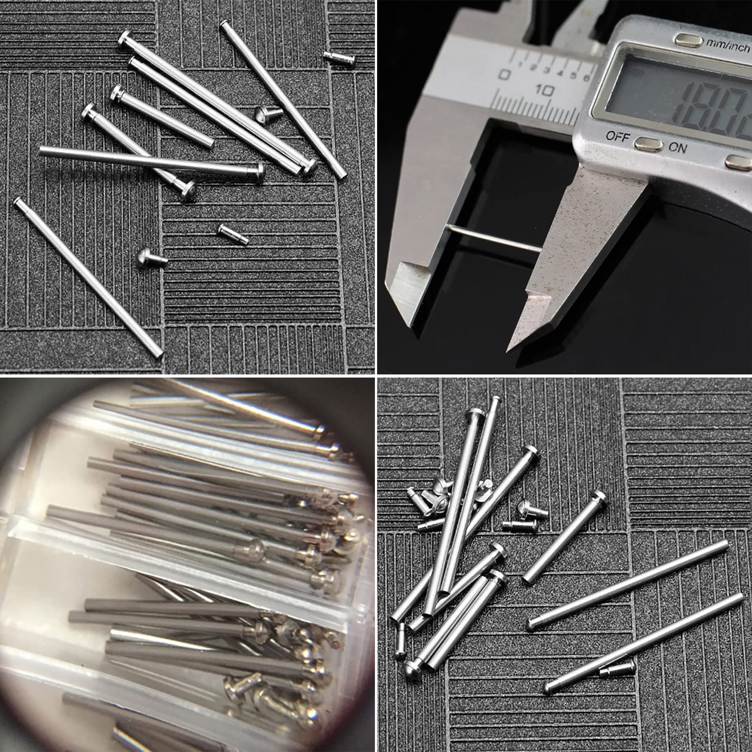 Nice Pies Stainless Watch Pin Friction Strap Pressure Bars With Rivet Ends Watch Repair Tools Size 10mm-28mm