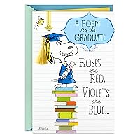 Hallmark Peanuts Graduation Card with Sound (Snoopy, Cap and Gown) for High School, Kindergarten, Middle School, College and College Graduates