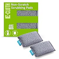 E-Cloth Non-Scratch Scrubbing Pads - Scrubbing Dish Sponges Kitchen Cleaning Kit - Reusable Scrubber Sponges for Dishes and Cleaning - Non-Scratch Scrubbers for Cleaning - 2-Pack