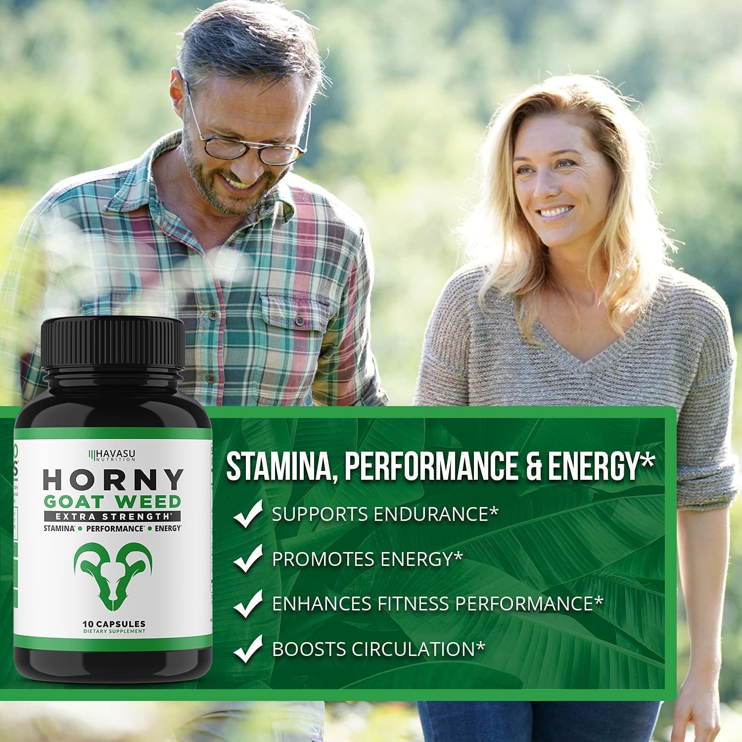 HAVASU NUTRITION L Arginine and Horny Goat Weed Bundle for Powerful Male Enhancing Supplement for Performance & Endurance Due to Increased Vascular Support