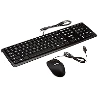 Amazon Basics Wired Computer Keyboard & Mouse, 10-Pack, Black
